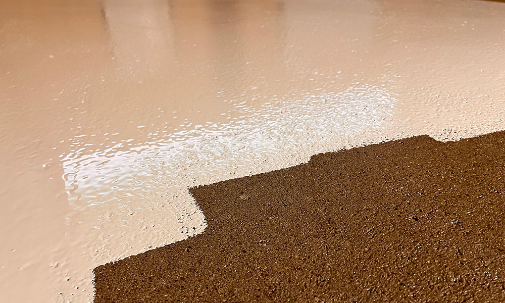 Zu sehen ist eine neue Bodenbeschichtung.